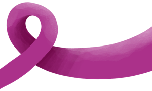 a purple ribbon